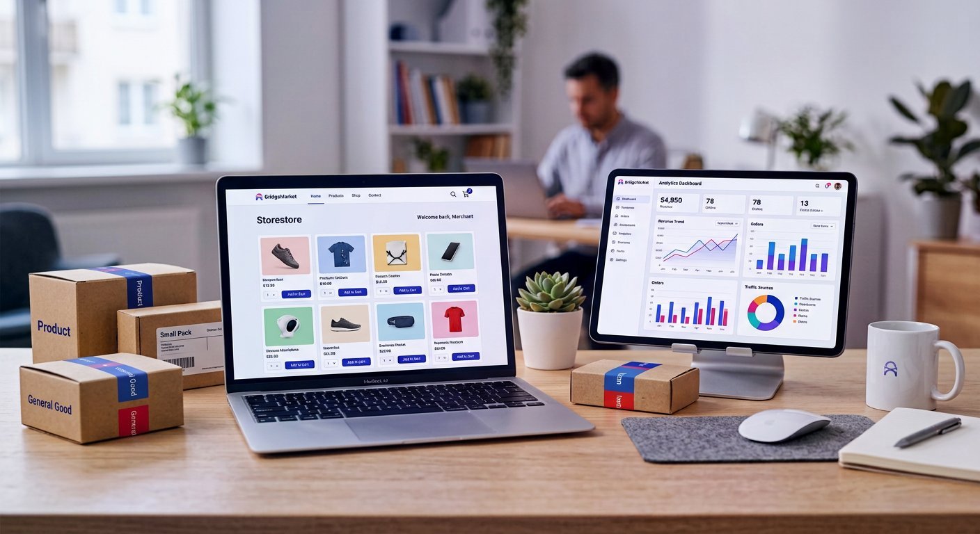 BridgeMarket creator marketplace platform — replace with product screenshot